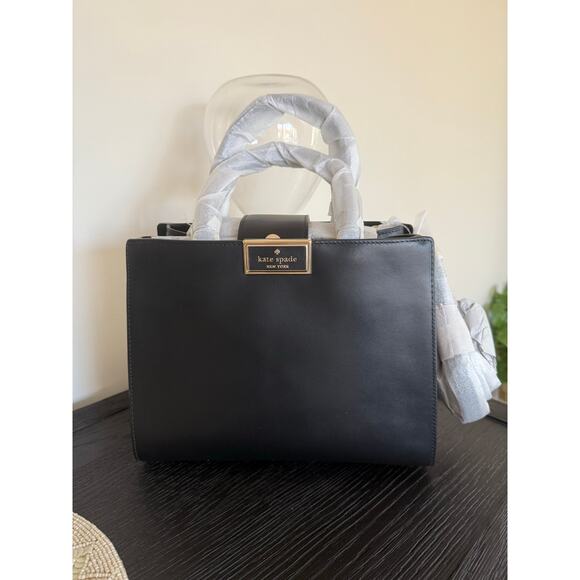 Kate Spade Black Leather Tote Shoulder Bag NWT - Picture 15 of 15